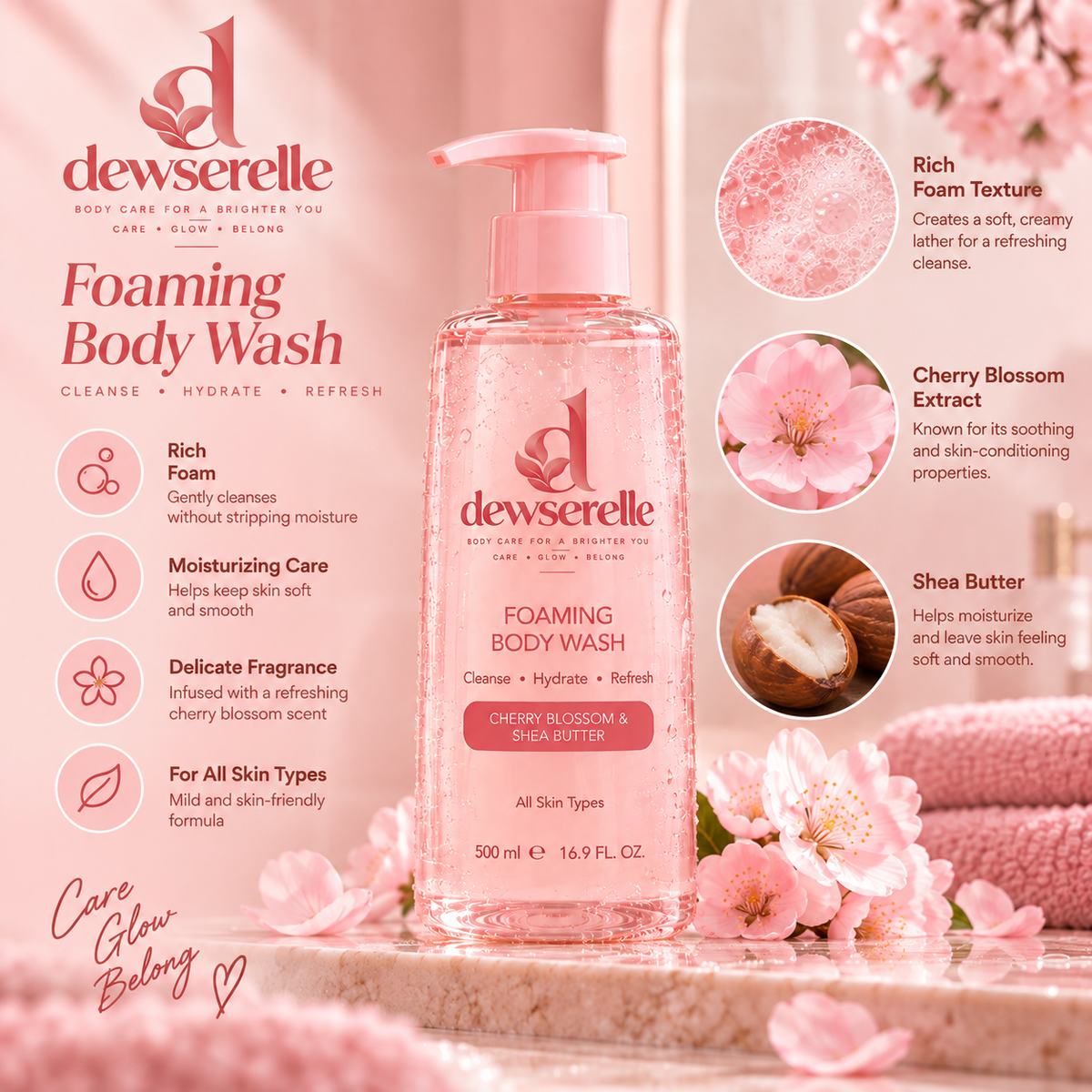 dewserelle® Foaming Body Wash