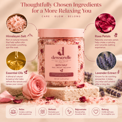 dewserelle® Rose Mineral Bath Salt